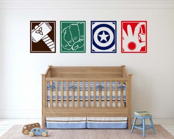 Superheroes Wall Decal - Modern Wall Art